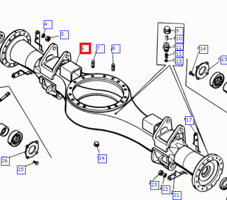 Картер моста КАМАЗ 4310 /среднего/