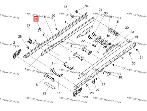 Кронштейн надрамника КАМАЗ правый