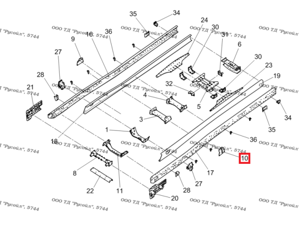 Кронштейн надрамника КАМАЗ левый