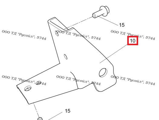Кронштейн запора кабины КАМАЗ /правый/