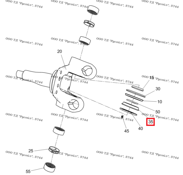 Кольцо поворотного кулака КАМАЗ подшипника