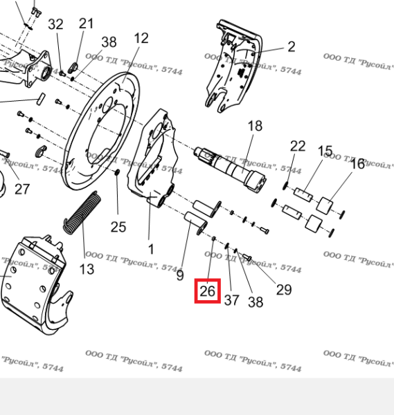 Втулка кулака тормозного КАМАЗ