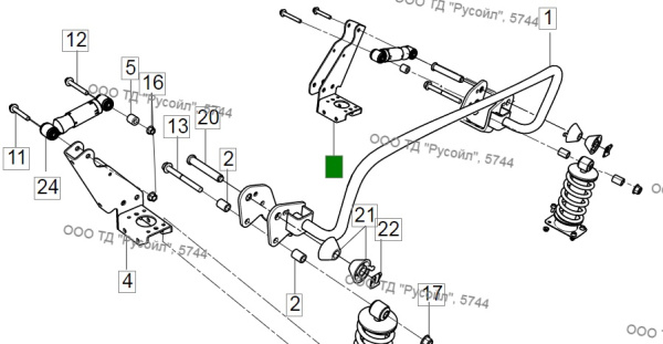 Кронштейн амортизатора кабины КАМАЗ 6580 правый
