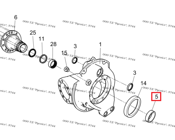 Кольцо моста переднего КАМАЗ упорное