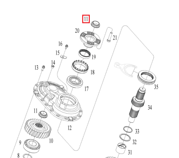 Гайка М55х1,5 фланца редуктора КАМАЗ 6580