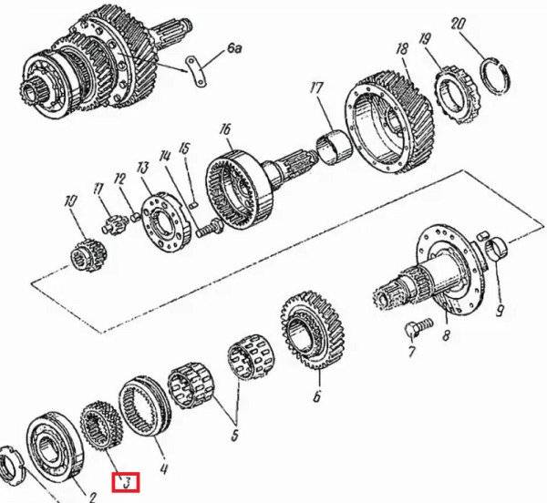 Втулка дифференциала РК КАМАЗ шлицевая