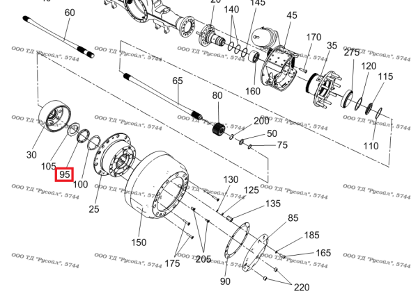 Гайка М120х1,5 регулировочная заднего моста КАМАЗ