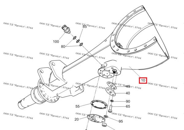 Картер моста КАМАЗ 53229 /среднего/..